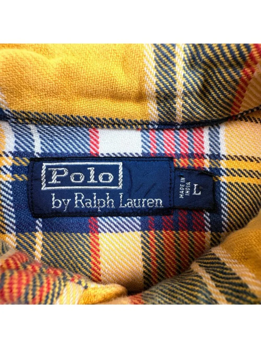 Polo Ralph Lauren Plaid Flannel Shirt Men L Vintage P.R.L. Outfitters Workwear